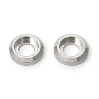 Support de montage en acier inoxydable de haute qualité 2 pièces en SUS304 (V2A) pour poignées en acier inoxydable avec profil rond et diamètre Φ12 mm (15/32 ») H-42-Z-12. Laveuse en acier inoxydable H-42-Z-12 en SUS304 (V2A) pour yacht, cuisine en a