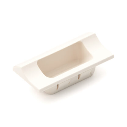 Coque de poignée rectangulaire de haute qualité pour un montage rapide dans un boîtier en tôle en plastique robuste, surface: ivoire, 70 mm (2,8 ») HH-JW70-IV. Poignée d’appareil HH-JW70-IV pour armoires métalliques, boîtier en tôle, par Sugatsune /