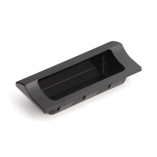 Coque de poignée rectangulaire de haute qualité pour un montage rapide dans un boîtier en tôle en plastique robuste, surface: noir, 110 mm (4.4 ») HH-JW110-BL. Poignée d’appareil HH-JW110-BL pour armoires métalliques, boîtier en tôle, par Sugatsune /