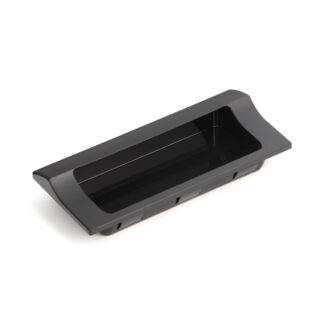 Coque de poignée rectangulaire de haute qualité pour un montage rapide dans un boîtier en tôle en plastique robuste, surface: noir, 140 mm (5,6 ») HH-JW140-BL. Poignée d’appareil HH-JW140-BL pour armoires métalliques, boîtiers en tôle, par Sugatsune 