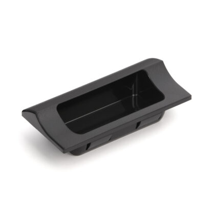 Coque de poignée rectangulaire de haute qualité pour un montage rapide dans un boîtier en tôle en plastique robuste, surface: noir, 90 mm (3.6 ») HH-JW90-BL. Poignée d’appareil HH-JW90-BL pour armoires métalliques, boîtiers en tôle, par Sugatsune / L