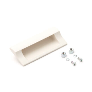 Coque rectangulaire de haute qualité en plastique durable, surface: ivoire, 110 mm (4.4 ») HH-JS110-IV. Poignée de meubles HH-JS110-IV pour tôle, bois, tiroir, armoire en métal, armoire en bois, mobilier de bureau, meubles de chambre, par Sugatsune /