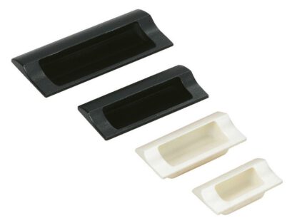 Coque rectangulaire de haute qualité en plastique durable, surface: noir, 140 mm (5.6 ») HH-JS140-BL. Poignée de meubles HH-JS140-BL pour tôle, bois, tiroir, armoire en métal, armoire en bois, mobilier de bureau, meubles de chambre, par Sugatsune / L – Image 2