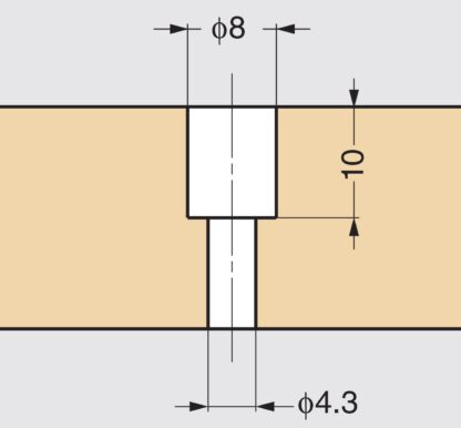 Coque rectangulaire de haute qualité en alliage de zinc massif, finition: bronze blanc, satiné mat, 130 mm (5.2 ») UTZ-130WB. Poignée de meubles UTZ-130WB pour tiroir, armoire, mobilier de bureau, meubles de chambre, meubles de cuisine, par Sugatsune – Image 3