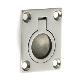 Poignée pliable en acier inoxydable en forme d'anneau V4A, 47,5 mm (1,9″) 26900. Poignée pliable en forme d'anneau faite du meilleur acier inoxydable V4A (SUS316) sans corrosion adapté aux environnements humides, difficiles et hautement corrosifs par Sugatsune / LAMP® (Japon)