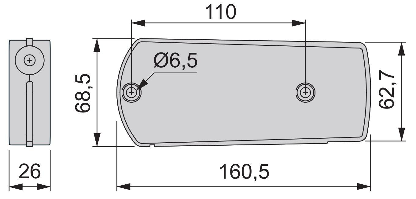 Fixation de rabat de haute qualité avec tir de câble, capacité de charge : 14 kg (31 lbs), surface : grise, 1010621. Support robuste pour rabat de corde pour rabats de meubles, rabats d’armoire, rabats de secrétaire, rabats de guidon et bien plus encore, par EMUCA – Image 2