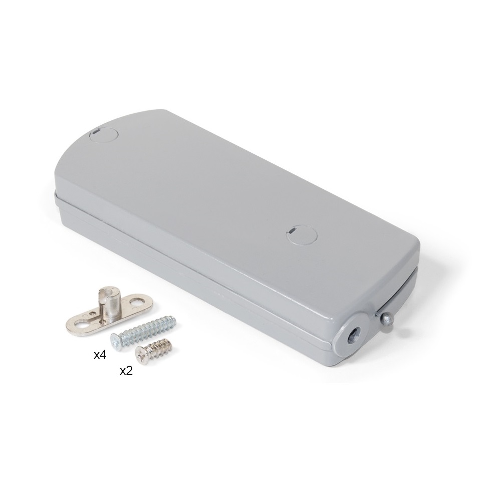 Fixation de rabat de haute qualité avec tir de câble, capacité de charge : 14 kg (31 lbs), surface : grise, 1010621. Support robuste pour rabat de corde pour rabats de meubles, rabats d’armoire, rabats de secrétaire, rabats de guidon et bien plus encore, par EMUCA