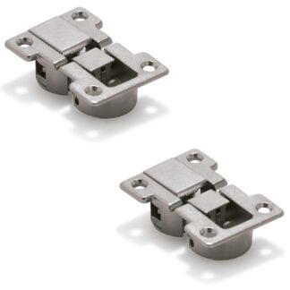 Charnière à clapet 2 pièces Ankor GT-B, amovible, en alliage de zinc, surface : nickelée 1010707. Charnière de compartiment de barre en alliage de zinc pour volets en bois, rabats de meubles, couvercles en bois, compartiment de barre et bien plus encore, 