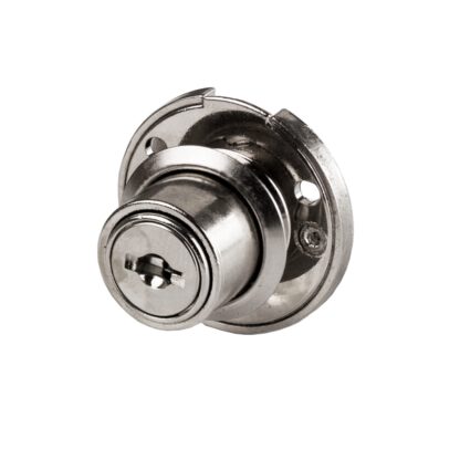 Serrure à rabat de haute qualité en zamak avec rosace cylindrique et deux clés, incl. Gâche, 19 mm (0,8 »), conception : verrouillage différent, 14.07.105-0. Serrure d’entrée en zamak pour les volets, les armoires et bien plus encore, par SISO Danema – Image 2