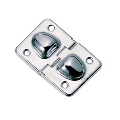 Charnière à clapet compacte de haute qualité avec limitation de l’angle d’ouverture à environ 95° en laiton, surface : chromée, 45 mm (1,8 ») B-51. Charnière industrielle en laiton pour appareils électriques, équipements, luminaires, boîtiers et bien