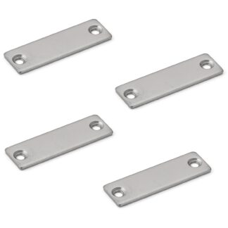 4pcs contre-plaque magnétique résistante à la corrosion recouverte d’acier inoxydable SUS304 (V2A), MC-JM49. Homologue magnétique en acier inoxydable pour les loquets magnétiques, les serrures magnétiques, les portes d’armoire et bien plus encore, par Sugatsune / LAMP® (Japon)