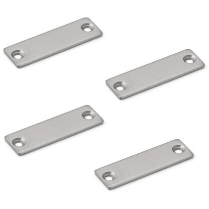 4pcs contre-plaque magnétique résistante à la corrosion recouverte d’acier inoxydable SUS304 (V2A), MC-JM49. Homologue magnétique en acier inoxydable pour les loquets magnétiques, les serrures magnétiques, les portes d’armoire et bien plus encore, par Sugatsune / LAMP® (Japon)