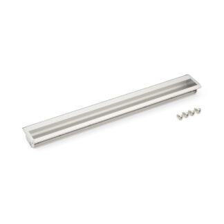 Longue poignée d’entrée en alliage d’aluminium, surface anodisée, 300 mm (11,9 ») XLA-HHA300. Poignée d’entrée XLA-HHA300 pour armoires en bois, armoires métalliques, appareils électriques, machines industrielles, par Sugatsune / LAMP® (Japon)