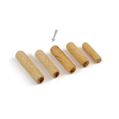 10 pièces de chevilles longues en bois de hêtre, surface : nervurée, 35 mm (1,4 ») 9031878. Chevilles en bois 9031878 pour panneaux en bois, connexion bois, construction de meubles, construction d’étagères, par EMUCA – Image 2
