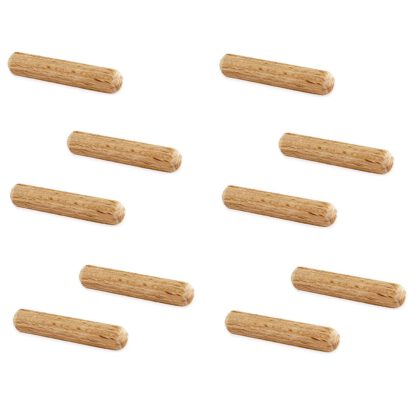 10 pièces de chevilles longues en bois de hêtre, surface : nervurée, 40 mm (1,6 ») 9091778. Chevilles en bois 9091778 pour panneaux de bois, connexion bois, construction de meubles, construction d’étagères, par EMUCA