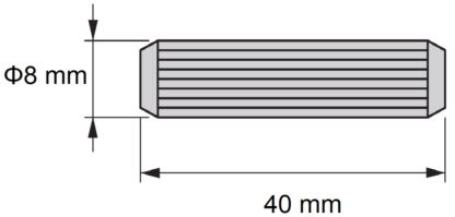 10 pièces de chevilles longues en bois de hêtre, surface : nervurée, 40 mm (1,6 ») 9091778. Chevilles en bois 9091778 pour panneaux de bois, connexion bois, construction de meubles, construction d’étagères, par EMUCA – Image 6