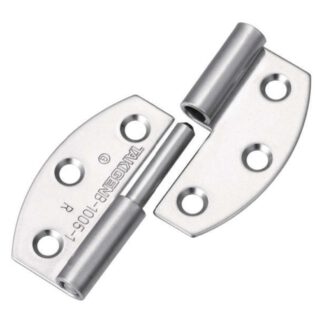2 pièces de charnière de décollage de haute qualité en acier inoxydable SUS304, surface: poli brillant, 38 mm (1.5 »), version: droite, B-1005-2-R. Charnière phare de haute qualité en V2A pour les environnements humides, les navires, les cuisines extérieures et bien plus encore, par TAKIGEN (Japon)