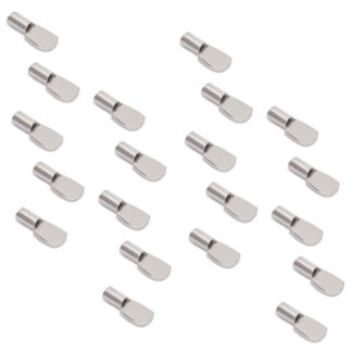 20 pièces de supports de base de seau de haute qualité, en acier, surface : nickelé, 5062107. supports d’étagères pour rangée de trous, étagères, étagères, étagères d’armoires, étagères et bien plus encore, par EMUCA