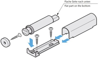 2 pièces de loquets magnétiques avec boîtier en acier inoxydable, y compris contre-plaque, MC-S60. Ouvre-porte à ouverture par pression pour portes de meubles, portes d’armoires, volets d’armoires et bien plus encore, par Sugatsune / LAMP® (Japon) – Image 3