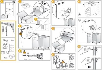 2pcs serrure magnétique serrure de sécurité invisible serrure enfant pour armoires portes et tiroirs (2 serrures + 1 clé magnétique) 8932920. Serrure magnétique REVALOC en métal et plastique, blanc, pour mobilier de bureau, mobilier de bureau médical, por – Image 3