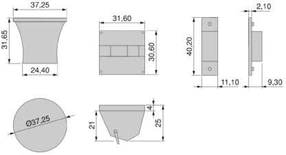 2pcs serrure magnétique serrure de sécurité invisible serrure enfant pour armoires portes et tiroirs (2 serrures + 1 clé magnétique) 8932920. Serrure magnétique REVALOC en métal et plastique, blanc, pour mobilier de bureau, mobilier de bureau médical, por – Image 2