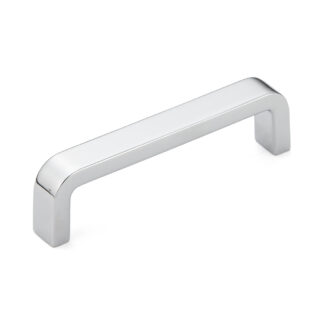 Poignée de meuble en alliage de zinc solide (ZDC) de haute qualité, chromé, 108 mm (4,3 ») AKH-108. Poignée d’armoire en alliage de zinc (ZDC) AKH-108 pour armoire de cuisine, armoire de salon, meubles de chambre, mobilier de bureau, par Sugatsune / 
