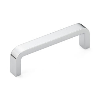 Poignée de meuble en alliage de zinc solide (ZDC) de haute qualité, chromée, 130 mm (5,2 ») AKH-130. Poignée d’armoire en alliage de zinc (ZDC) AKH-130 pour armoire de cuisine, armoire de salon, meubles de chambre, meubles de bureau, par Sugatsune / 