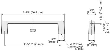 Poignée de mobilier en alliage de zinc solide (ZDC) de haute qualité, chromé, satin mat, 66,5 mm (2,7 ») 936-55 SCR. Poignée d’armoire en alliage de zinc (ZDC) 936-55-SCR pour armoire de cuisine, armoire de salon, meubles de chambre à coucher, par Su – Image 2