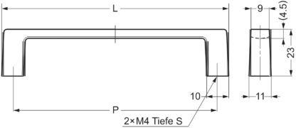 Poignée de meubles en alliage de zinc solide (ZDC) de haute qualité, nickelée, 112 mm (4.5 ») 936-100-SNI. Poignée d’armoire en alliage de zinc (ZDC) 936-100-SNI pour armoire de cuisine, armoire de salon, meubles de chambre à coucher, par Sugatsune / – Image 2