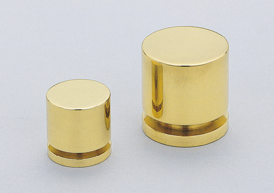 Poignée de bouton de meuble en laiton de haute qualité, finition: poli brillant, 25 mm (1 ») KHE107-25PB. Poignée en laiton pour tiroir, porte de meubles, armoire de cuisine, armoire de bureau et bien plus encore, par Sugatsune / LAMP® (Japon) – Image 3