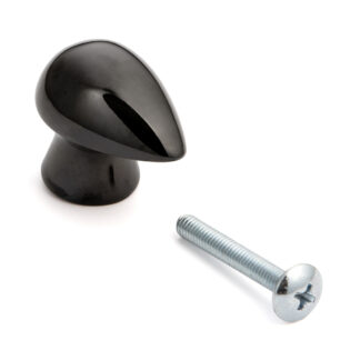 Poignée de bouton de meuble en laiton de haute qualité, surface: nickel noir, 28,5 mm (1,2 ») B046-30BN. Poignée en laiton pour tiroir, porte de meubles, armoire de cuisine, armoire de bureau et bien plus encore, par Sugatsune / LAMP® (Japon)