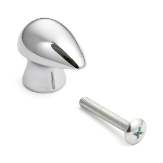 Poignée de bouton de meuble en laiton de haute qualité, finition chromée, 28,5 mm (1,2 ») B046-30CR. Poignée en laiton pour tiroir, porte de meubles, armoire de cuisine, armoire de bureau et bien plus encore, par Sugatsune / LAMP® (Japon)