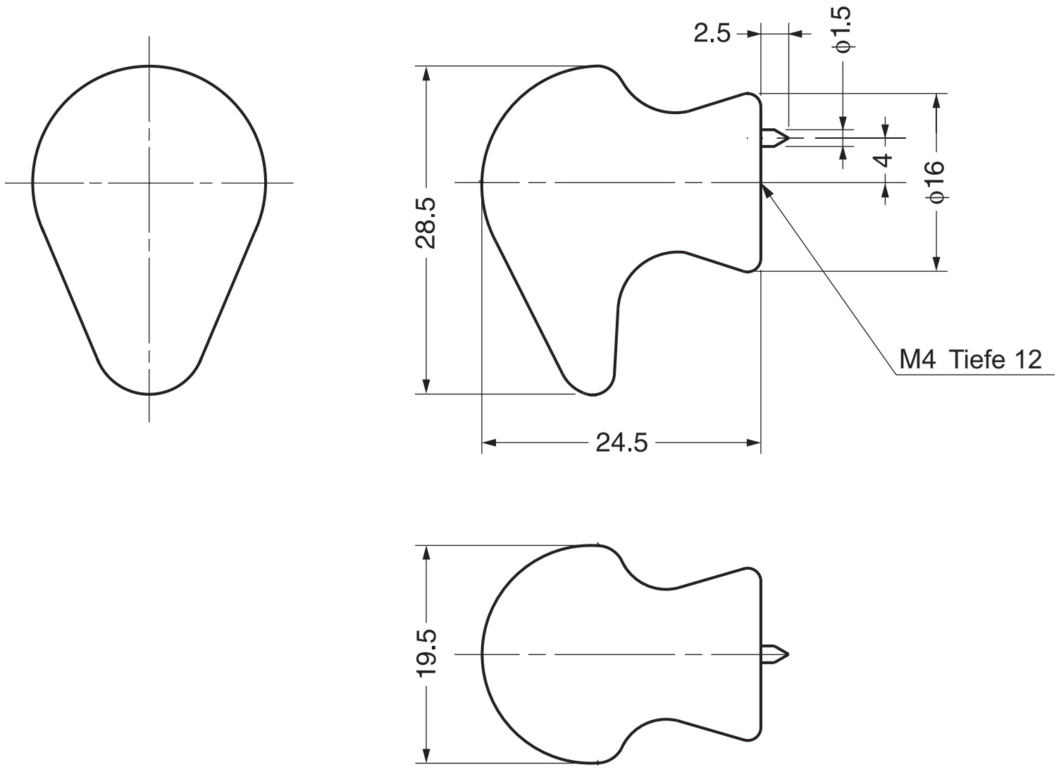 Poignée de bouton de meuble de haute qualité en laiton, surface: nickelée, 28,5 mm (1,2 ») B046-30SN. Poignée en laiton pour tiroir, porte de meubles, armoire de cuisine, armoire de bureau et bien plus encore, par Sugatsune / LAMP® (Japon) – Image 2