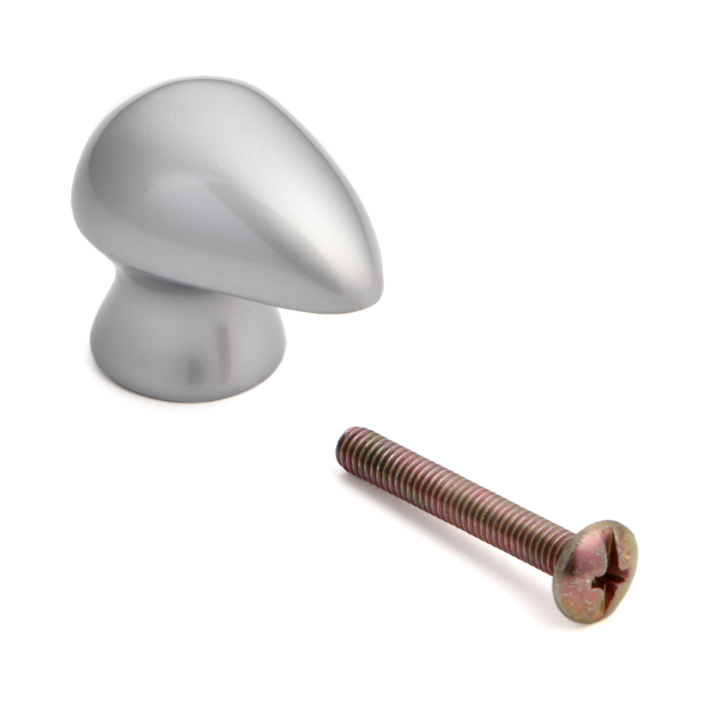 Poignée de bouton de meuble de haute qualité en laiton, surface: nickelée, 28,5 mm (1,2 ») B046-30SN. Poignée en laiton pour tiroir, porte de meubles, armoire de cuisine, armoire de bureau et bien plus encore, par Sugatsune / LAMP® (Japon)