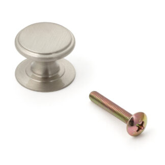 Poignée de bouton de meuble en laiton de haute qualité, finition: bronze blanc, mat satiné, 22 mm (0.9 ») SY-22WB. Poignée en laiton pour tiroir, porte de meubles, armoire de cuisine, armoire de bureau et bien plus encore, par Sugatsune / LAMP® (Japo