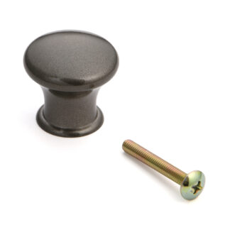 Poignée bouton de mobilier de haute qualité en alliage d’aluminium robuste, surface: marron, 28 mm (1,2 ») KK-T28SBR. Poignée bouton KK-T28SBR pour tiroir, porte de meuble, armoire de cuisine, armoire de bureau et bien plus encore, par Sugatsune / LA