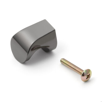 Poignée de bouton de meuble de haute qualité en alliage de zinc, surface: nickel noir, 16 mm (0.7 ») MKZ-15BNI. Poignée en alliage de zinc pour tiroir, porte de meubles, armoire de cuisine, armoire de bureau et bien plus encore, par Sugatsune/LAMP® (
