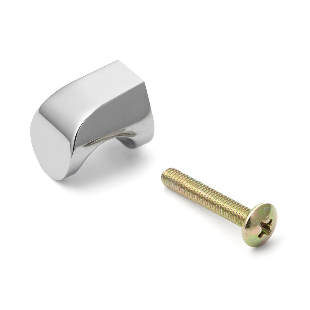 Poignée de bouton de meuble en alliage de zinc de haute qualité, finition chromée, MKZ-15CR de 16 mm (0,7 »). Poignée en alliage de zinc pour tiroir, porte de meubles, armoire de cuisine, armoire de bureau et bien plus encore, par Sugatsune/LAMP® (Ja