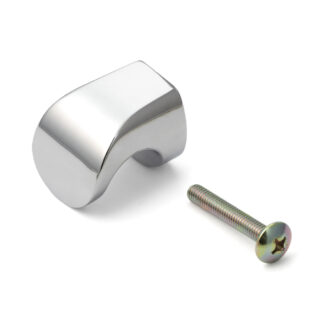 Poignée de bouton de meuble de haute qualité en alliage de zinc, surface: chromé, 21 mm (0.9 ») MKZ-21CR. Poignée en alliage de zinc pour tiroir, porte de meubles, armoire de cuisine, armoire de bureau et bien plus encore, par Sugatsune/LAMP® (Japon)