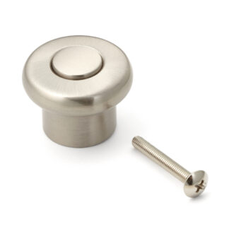 Poignée de bouton de meuble de haute qualité en alliage de zinc, surface: nickelé, 34 mm (1.4 ») KM130SN / SN. Poignée en alliage de zinc pour tiroir, porte de meubles, armoire de cuisine, armoire de bureau et bien plus encore, par Sugatsune/LAMP® (J