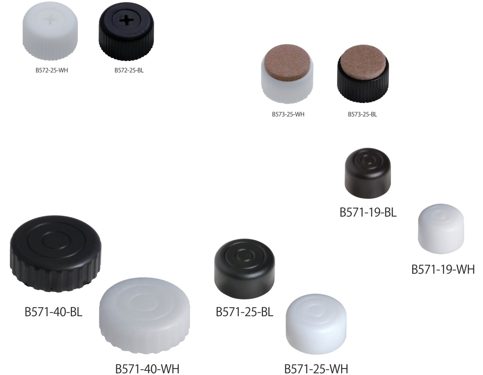 Réglage robuste de meubles 4 pièces, capacité de charge : 400 kg (882 lbs), surface : noire, ⌀19 mm (3/4"), version : standard, B571-19-BK. Pied réglable pour pieds de table, pieds de meubles, pieds d’armoire et bien plus encore, par Kojima (Japon) – Image 4