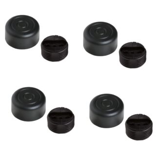 4 Stück robuster Möbelversteller, B571-25-BK, Durchmesser: ⌀25 mm, von Kojima, Tragkraft: 600 kg (1323 lbs), schwarz, Ausführung: Standard. Produktbild