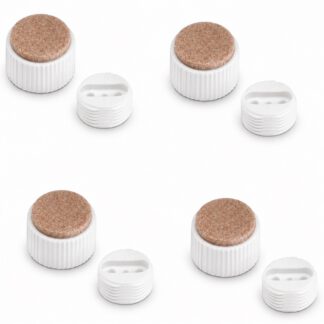 4 pièces de réglage robuste pour meubles, capacité de charge : 600 kg (1323 lbs), surface : blanche, ⌀25 mm (63/64"), version : avec tampon feutre, B573-25-WH. Base réglable pour meubles, tables, meubles, pieds de table et bien plus encore, par Kojima (Japon)