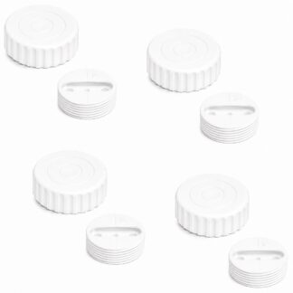 4 pièces de réglage robuste pour meubles, capacité de charge : 800 kg (1764 lbs), surface : blanche, ⌀40 mm (1-37/64"), version : standard, B571-40-WH. Pied réglable pour pieds de table, pieds de meubles, pieds d’armoire et bien plus encore, par Kojima (Japon)