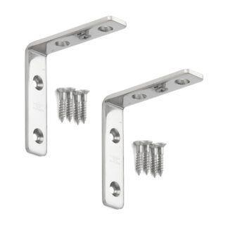 2 pièces support de montage robuste résistant à la corrosion, en acier inoxydable massif, capacité de charge : 8 kg, surface : polie brillante, 60 mm (2,4"), SU-60M.
Supports d’étagère pour étagères, étagères et bien plus encore, par Sugatsune / LAMP® (Ja