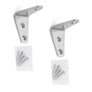 2 pièces support de montage robuste résistant à la corrosion, en acier inoxydable massif, capacité de charge : 16 kg, surface : polie brillante, SV-40M. Supports d’étagère pour cloisons, étagères et bien plus encore, par Sugatsune / LAMP® (Japon)