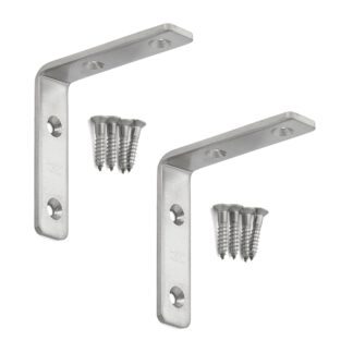 2 pièces support de montage robuste résistant à la corrosion, en acier inoxydable massif, capacité de charge : 8 kg, surface : satiné mat, 60 mm (2,4"), SU-60S.
Supports d’étagère pour étagères, étagères et bien plus encore, par Sugatsune / LAMP® (Japon)