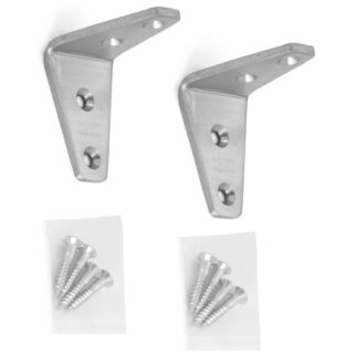 Support de montage robuste 2 pièces résistant à la corrosion, en acier inoxydable massif, capacité de charge : 16 kg (pour 2 pièces), surface : satiné mat, SV-40S. Support d’étagère pour étagère, cloison et bien plus encore, par Sugatsune / LAMP® (Japon)