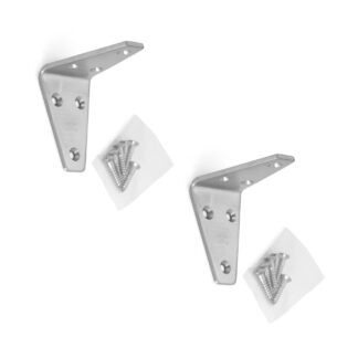 2 pièces support de montage robuste résistant à la corrosion, en acier inoxydable massif, capacité de charge : 16 kg, surface : satiné mat, SV-55S. Supports d’étagère pour cloisons, étagères et bien plus encore, par Sugatsune / LAMP® (Japon)