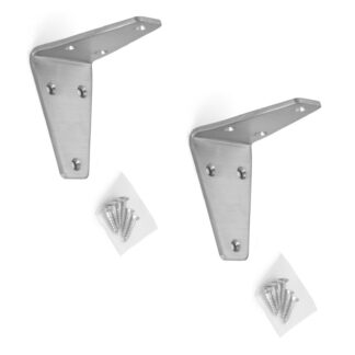 2 pièces support de montage robuste résistant à la corrosion, en acier inoxydable massif, capacité de charge : 28 kg, surface : satiné mat, SV-80S.
Supports d’étagère pour cloisons, étagères et bien plus encore, par Sugatsune / LAMP® (Japon)